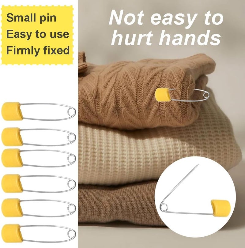 Yosawa 50Pcs 2.2" Plastic Head Safety Pin Nappy Cloth Diaper Safety Pins with Safe Locking Closures (Orange) - Image 4